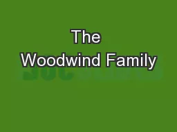 The Woodwind Family