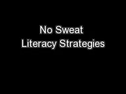 No Sweat Literacy Strategies
