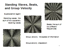 Standing Waves, Beats, and Group Velocity