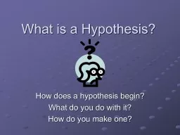 What is a Hypothesis?