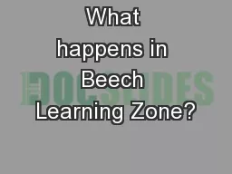 What happens in Beech Learning Zone?