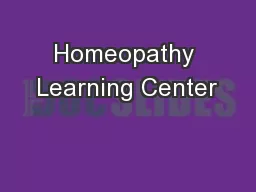 Homeopathy Learning Center