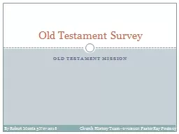 Old testament Mission