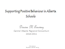 Supporting Positive Behaviour in Alberta Schools