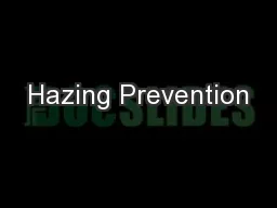 Hazing Prevention