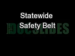 Statewide Safety Belt