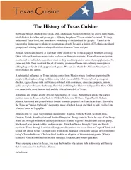 The History of Texas Cuisine Barbeque brisket chicken