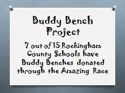 Buddy Bench Project