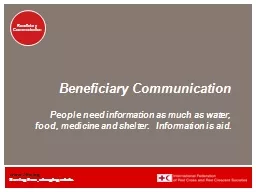Beneficiary Communication