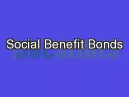 Social Benefit Bonds