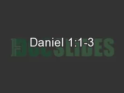 Daniel 1:1-3