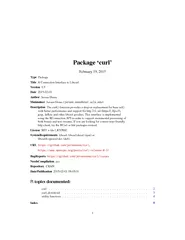 Package curl February   Type Package Title A Connectio