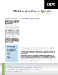 IBM airline kiosk check in application
