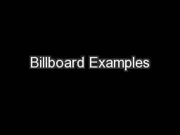 Billboard Examples