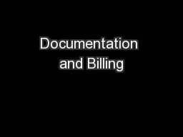 Documentation and Billing