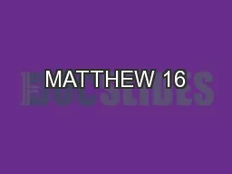 MATTHEW 16