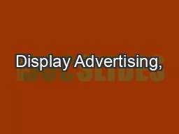 Display Advertising,