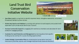 Land Trust Bird Conservation Initiative Website