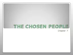 THE CHOSEN PEOPLE
