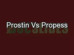 Prostin Vs Propess