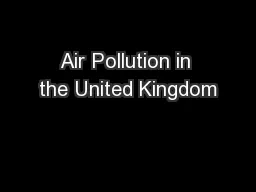 Air Pollution in the United Kingdom