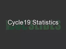 Cycle19 Statistics