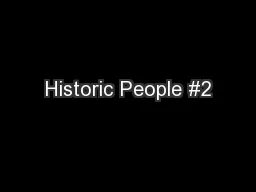 Historic People #2