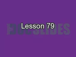 Lesson 79