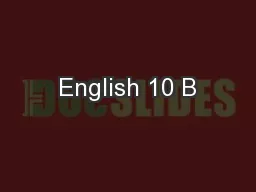English 10 B