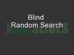 Blind Random Search