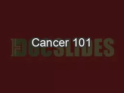 Cancer 101