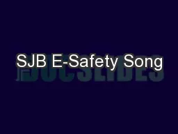 SJB E-Safety Song