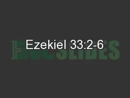 Ezekiel 33:2-6