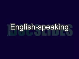 English-speaking