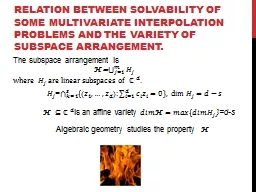Relation between solvability of some multivariate interpola