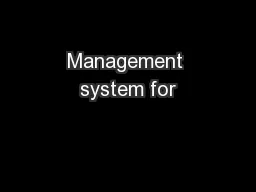 Management system for