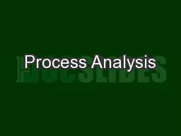 Process Analysis
