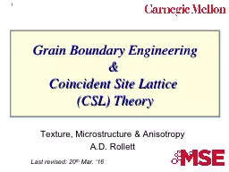 1 Grain Boundary Engineering