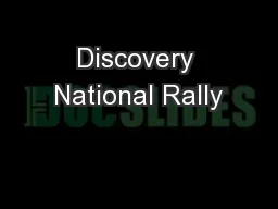 Discovery National Rally