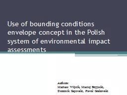 Use of bounding conditions envelope concept in the Polish s
