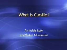 What is Cursillo?