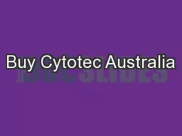 Buy Cytotec Australia