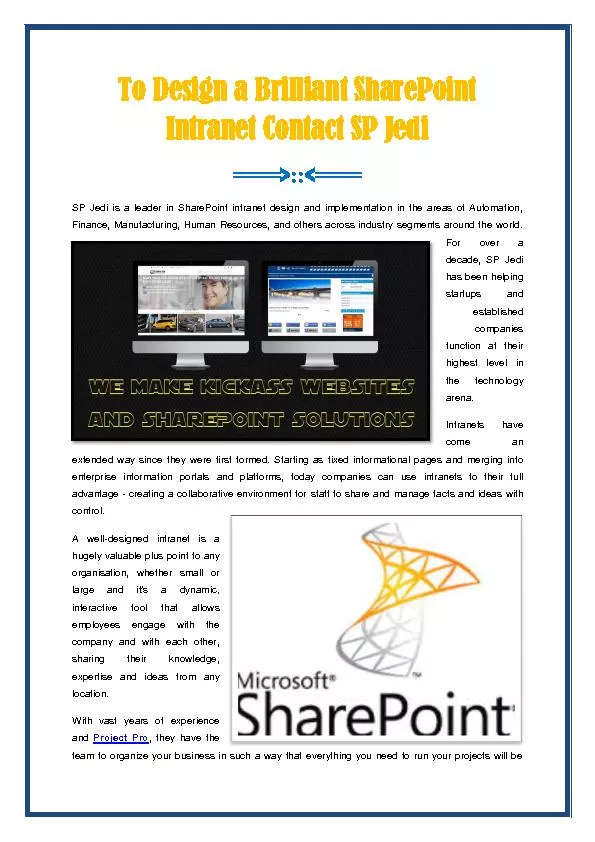 Brilliant SharePoint Intranet Contact SP Jedi