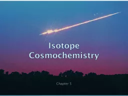 Isotope Cosmochemistry