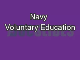 Navy Voluntary Education