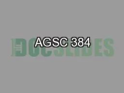 AGSC 384