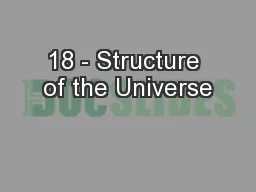 18 - Structure of the Universe