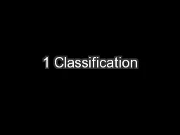 1 Classification