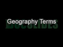 Geography Terms