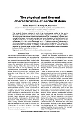 The physical and thermal characteristics of aardwolf d